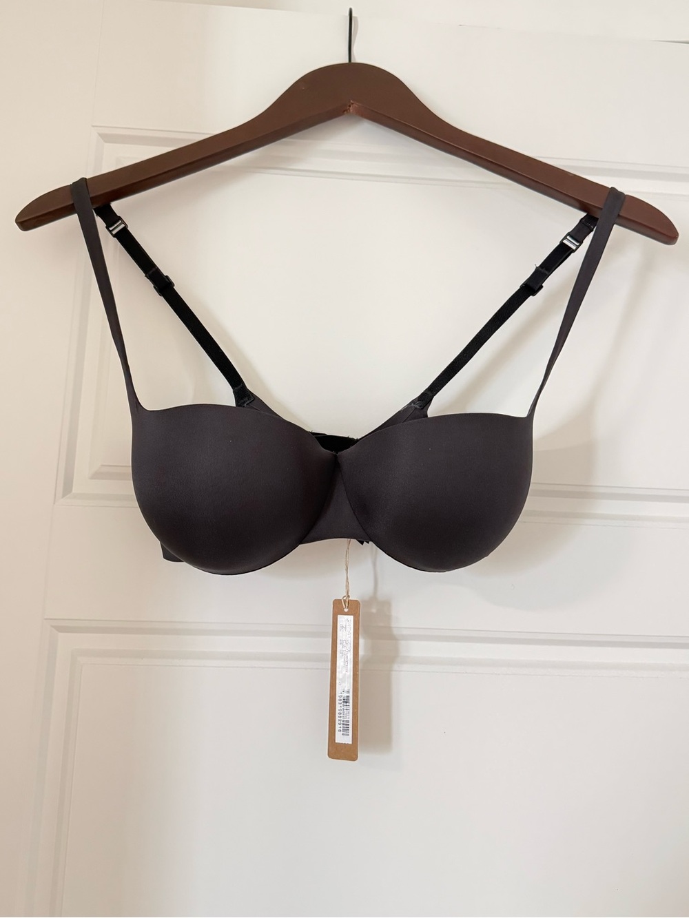 Size 30D SKIMS Black Balconette Push Up Bra